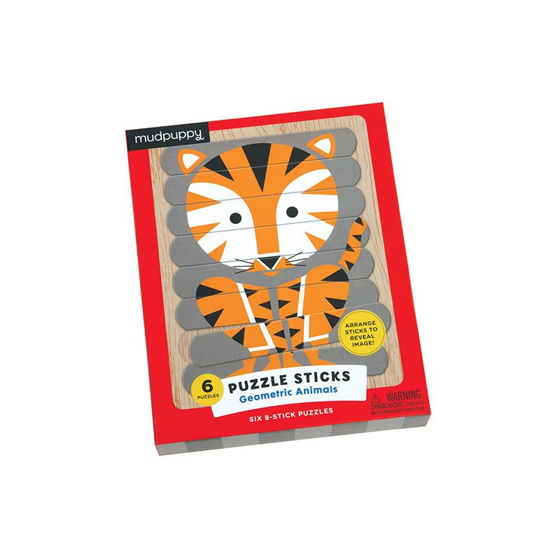 Puzzle Sticks, Animaux géométriques, Mudpuppy