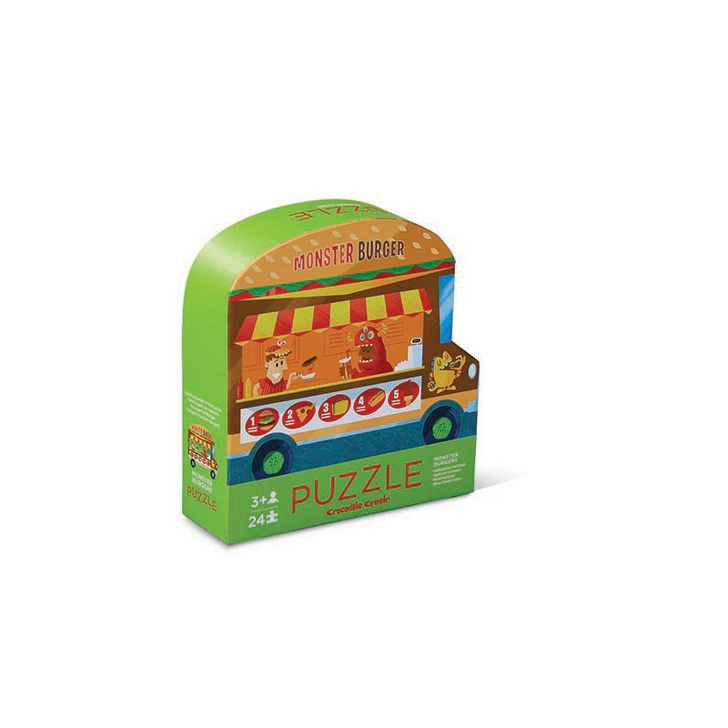 Puzzle à 2 côtés 24 pièces, Food Truck, Crocodile Creek