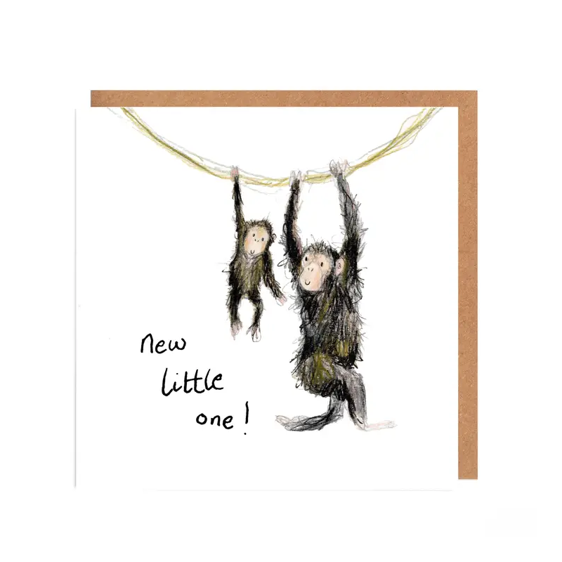 Schimpansen New Baby Karte, Catherine Rayner