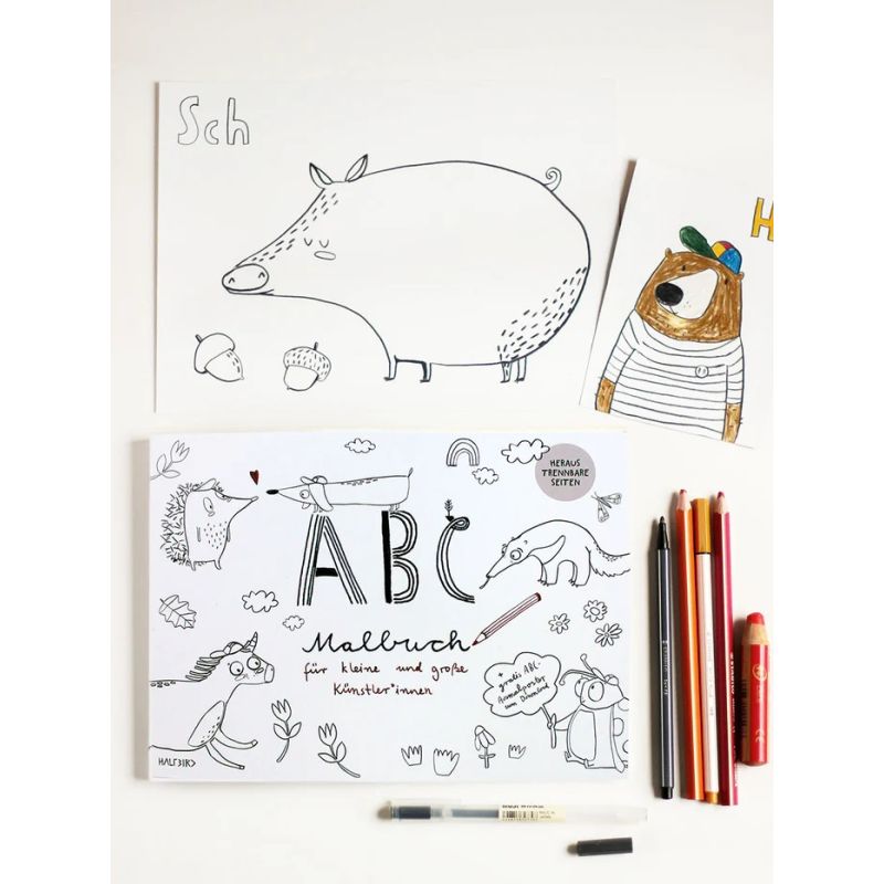 ABC Malbuch mit heraustrennbaren Seiten