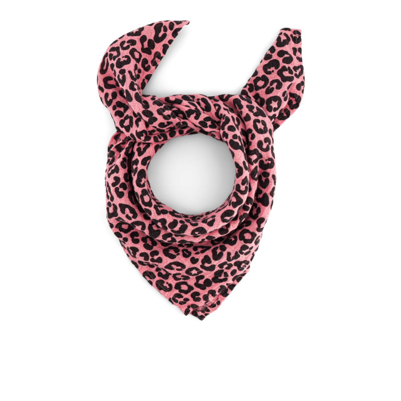 Swaddle L Leopard, Strawberry, Rose in April