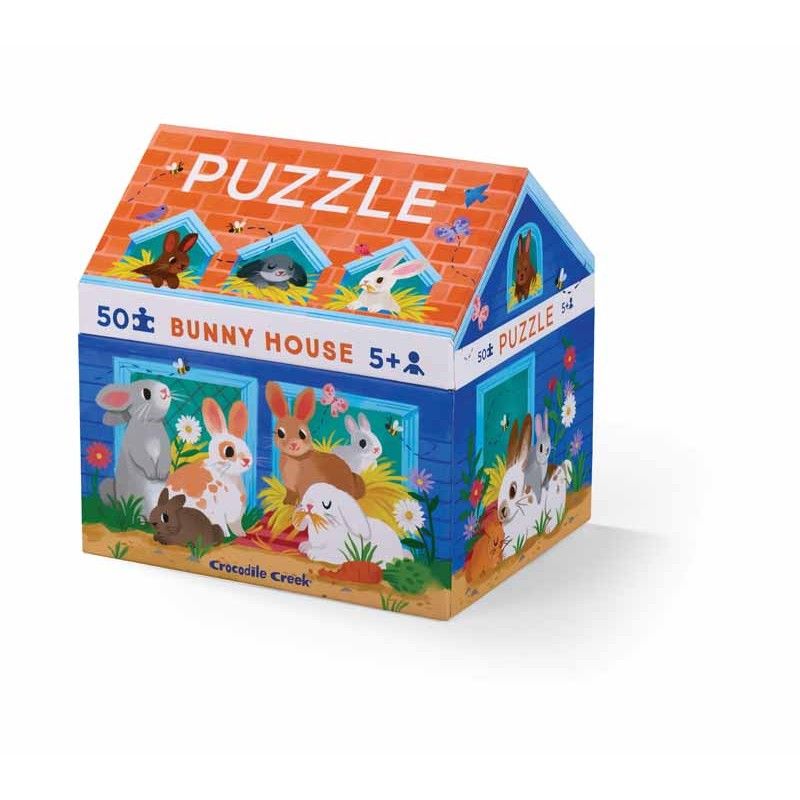 House Puzzle 50 pc, Kaninchenstall, Crocodile Creek