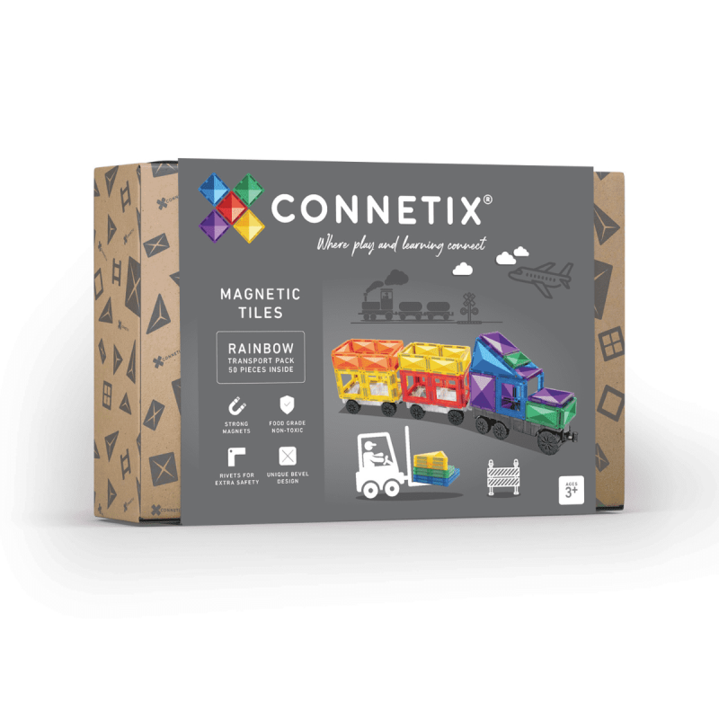 Rainbow Transport Pack 50, Magnetbausteine, Connetix