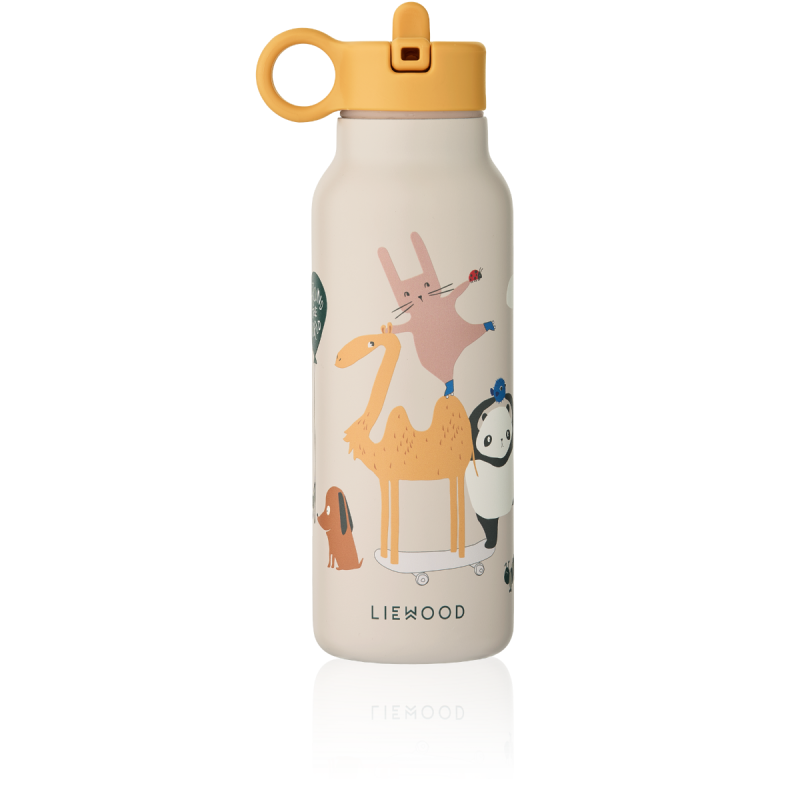 Falk Water Bottle 350 ml,Around the world / Sandy,LIEWOOD