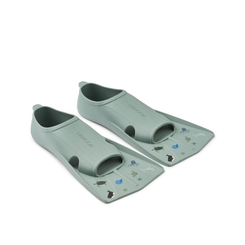 Gustav Bedruckte Schwimmflossen Gr. 33 ,35, Pfefferminz, LIEWOOD