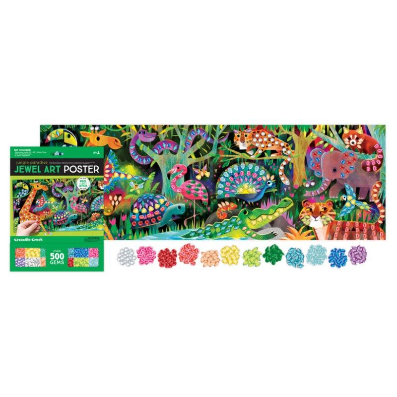 Jewel Art Poster,Jungle Paradise, Crocodile Creek