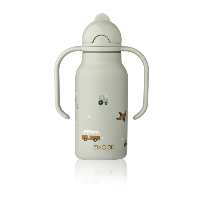 Kimmie Water Bottle 250 ml,Vehicles / Dove blue,LIEWOOD