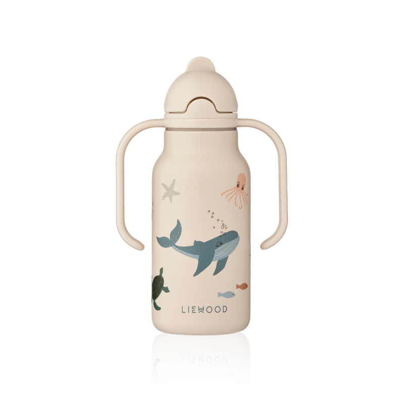 Kimmie Water Bottle 250 ml,Sea creature / Sandy,LIEWOOD