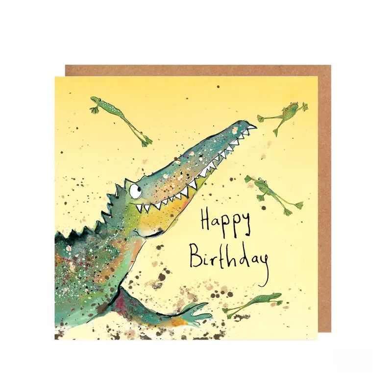Solomon Splash Geburtstagskarte, Krokodil, Catherine Rayner