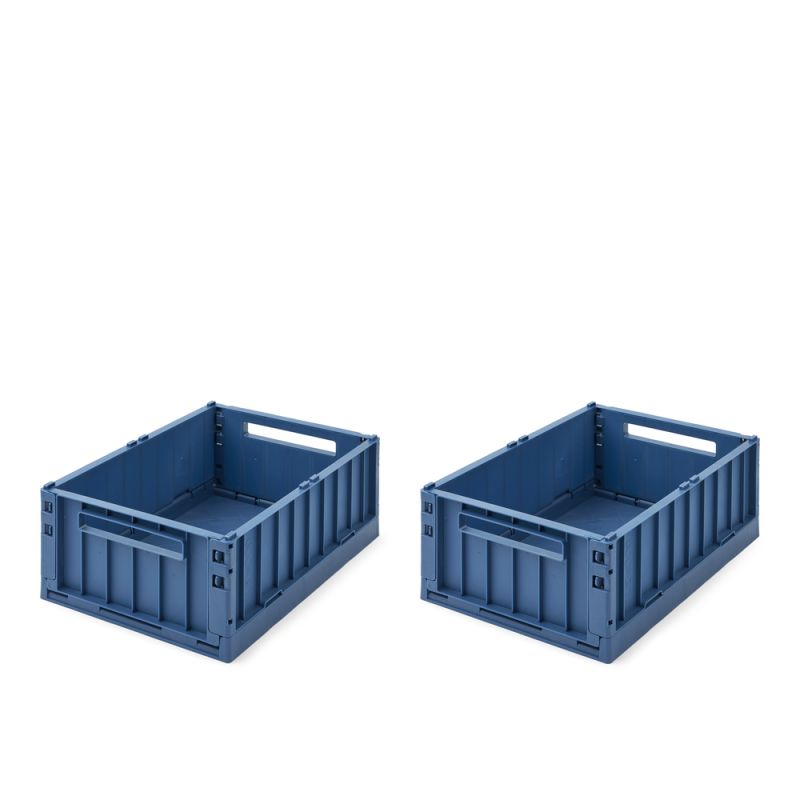 Weston Aufbewahrungsbox M 2-pack, Indigo blue, Liewood