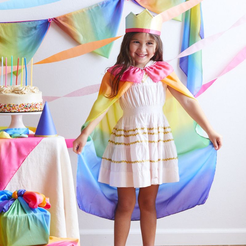 Umhang aus Seide zum Verkleiden und Spielen, Regenbogen, Sarah's Silks