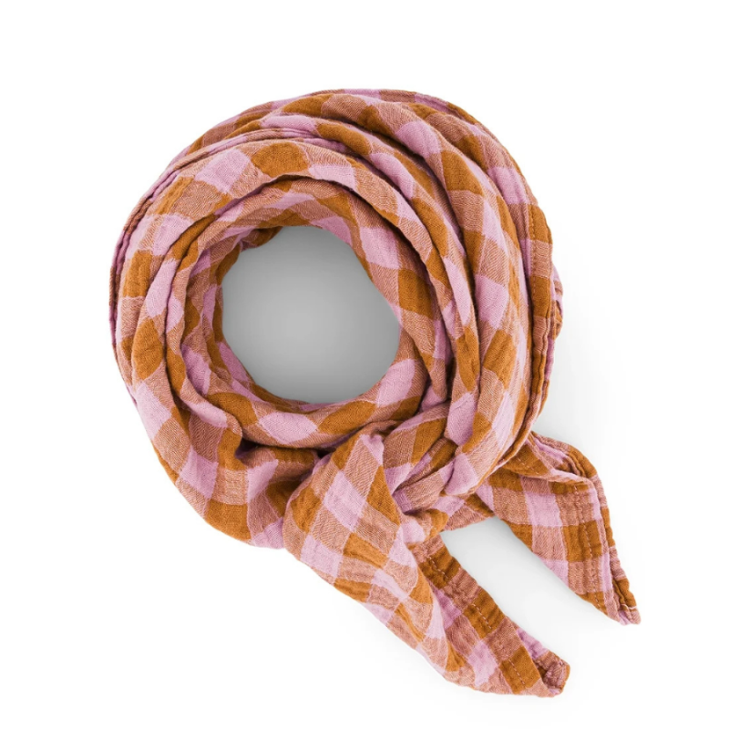 Swaddle L Bianca, Vichy Karamell Mauve, Rose in April