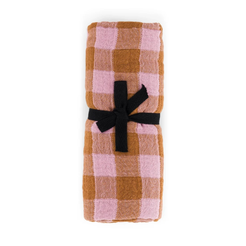 Swaddle M Bianca, Vichy Karamell Mauve, Rose in April