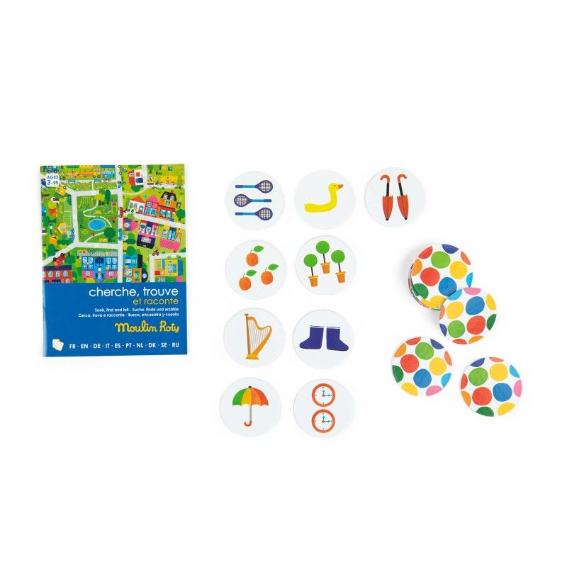 Suche, finde und erzähle- Erstes Spiel, Les Popipop, Moulin Roty