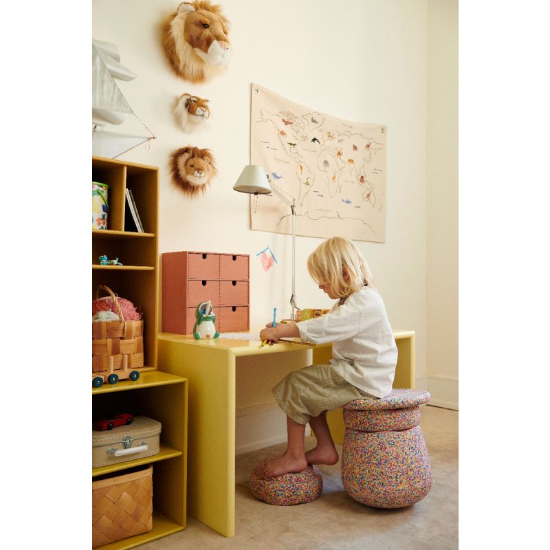 Stapelstein® Dynamic all super confetti, Modularer Hocker für Bewegung & Konzentration 