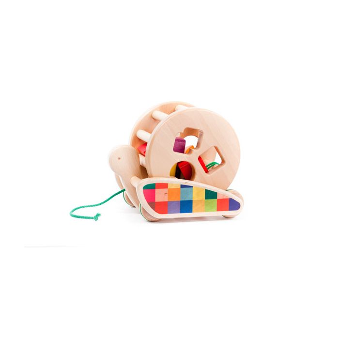 Escargot à formes couleur bois, jouets pour bébé, Bajo