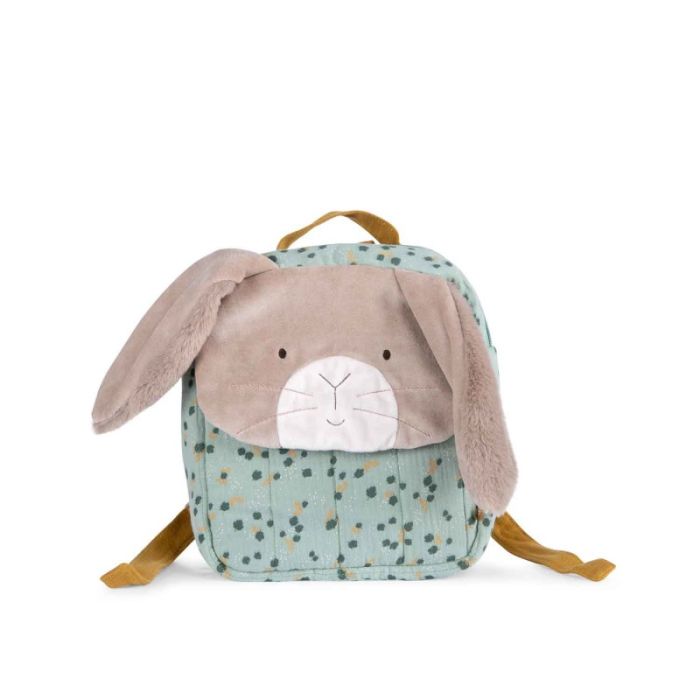Rucksack Kaninchen grün, Trois Petits Lapins, Moulin Roty