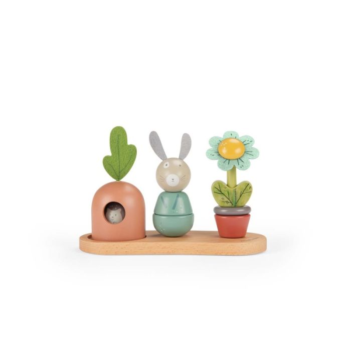 Stapelspiel mit verschiedenen Aktivitäten, Trois petits lapins, Moulin Roty