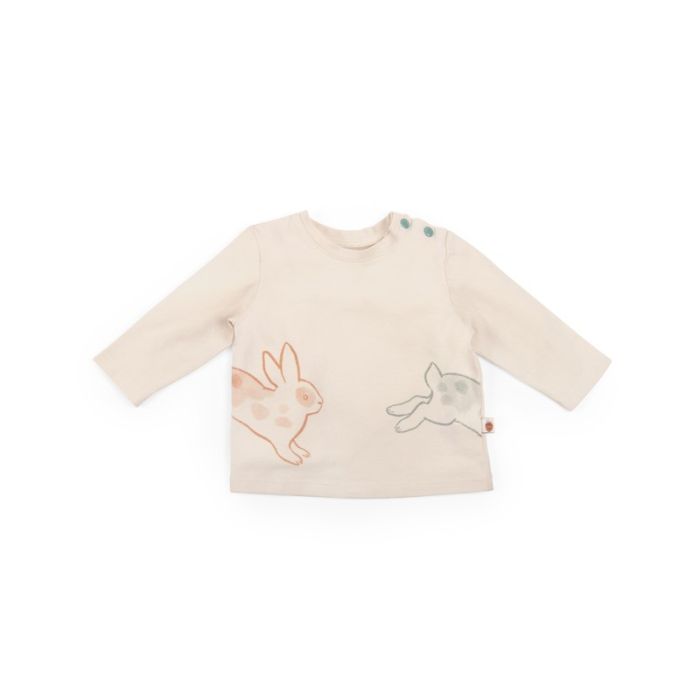 Shirt, Hase, cremefarben,12 Monate Moulin Roty