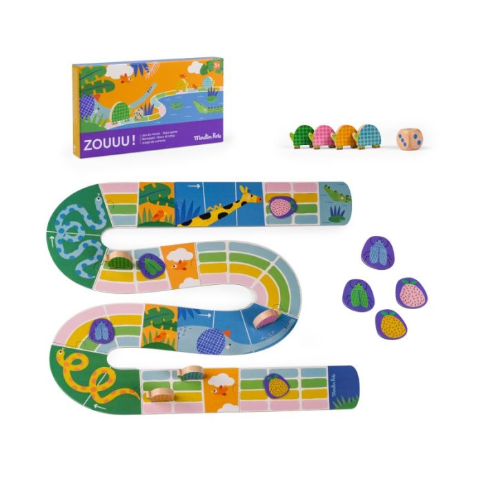 Das Rennspiel Zouuu!, Les Toupitis, Moulin Roty