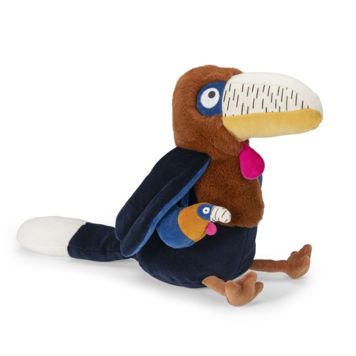 Grosser Aktivitäten-Hornvogel Litchi, La forêt Mawa, Moulin Roty