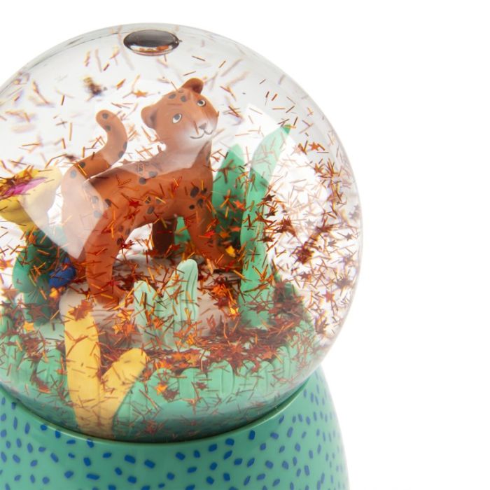 Schneekugel mit Spieluhr, La forêt Mawa, Moulin Roty