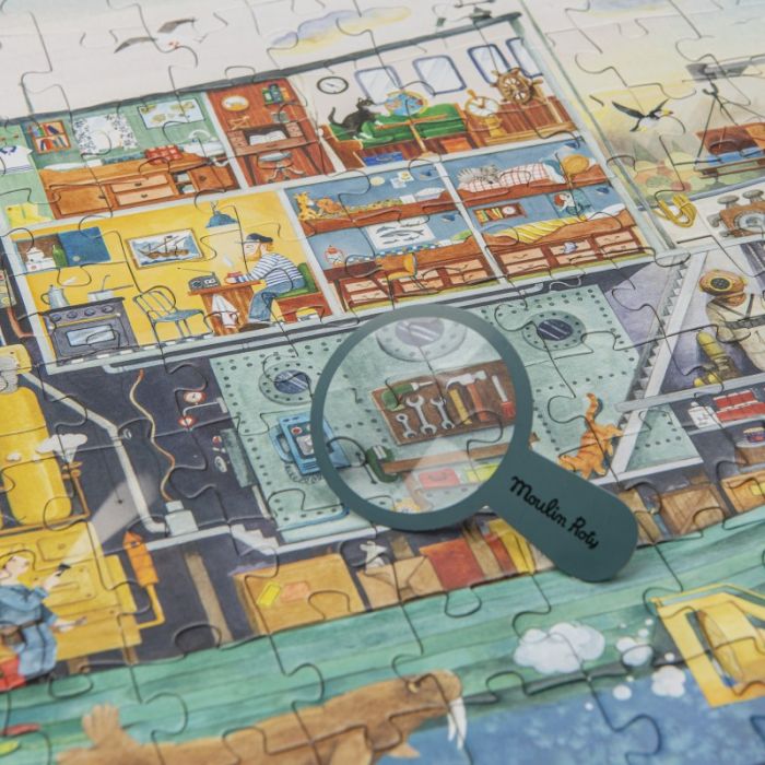 Puzzle, Das Boot des Entdeckers 200 St., Le Jardin du Moulin, Moulin Roty