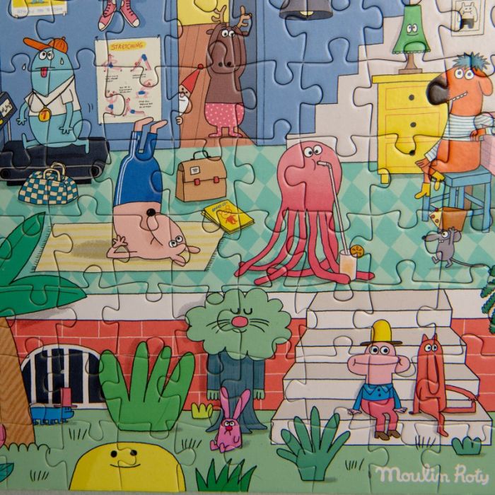 Puzzle- Bei den Schmouks -500 Stk., Les Schmouks, Moulin Roty