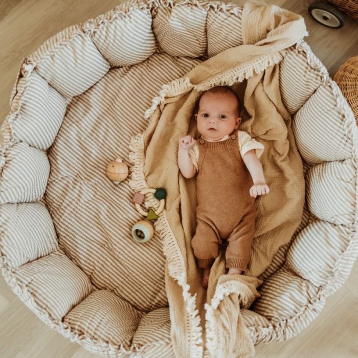 Spielmatte, Bloom Stripes blue, Play&Go