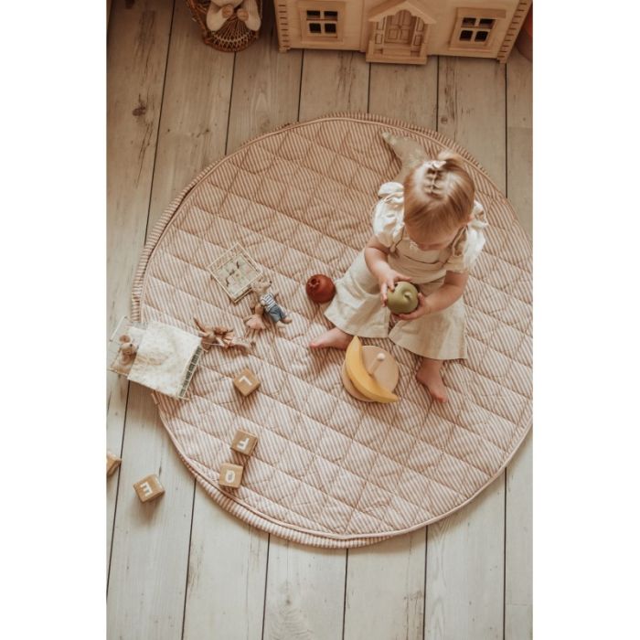Krabbeldecke soft, Organic stripes brown, Play&Go