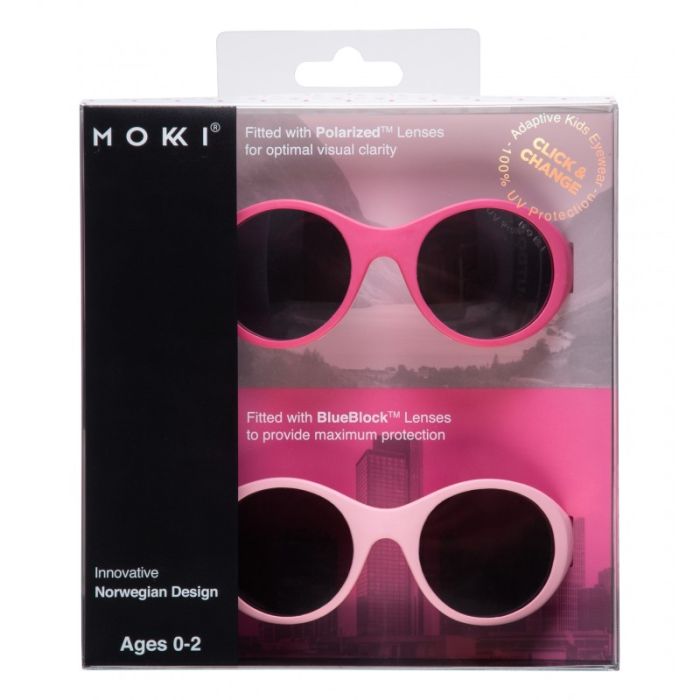 Kinder Sonnenbrille pink, 0-2 years, click & change, Mokki Kinder Sonnenbrille pink, 0-2 years, click & change, Mokki