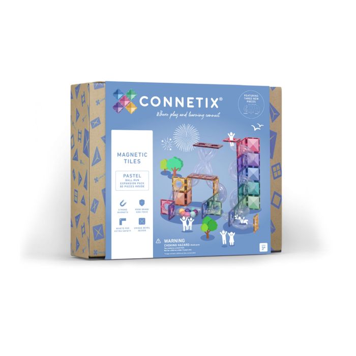 Pastel Ball Run Expansion Pack 80 pc, Magnetbausteine, Connetix Pastel Ball Run Expansion Pack 80 pc, Magnetbausteine, Connetix