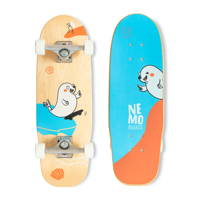 Nemo Boards Soft Grip, Seal, Kinder Skateboard