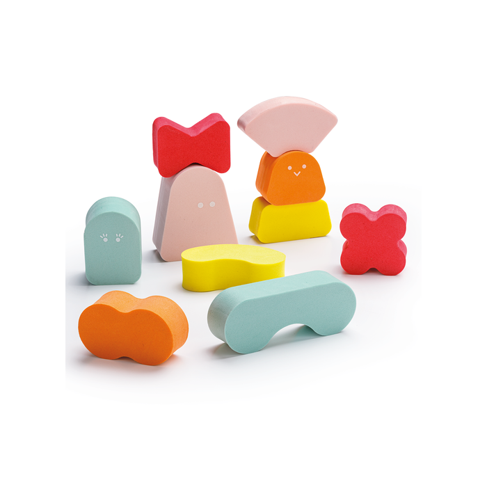 Blokki - Coral Pink, Stapelsteine, Quut