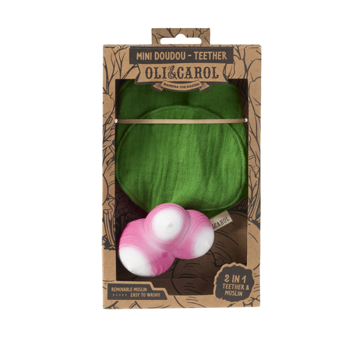 RAMONA Das Radieschen, Mini Schmusetuch, Beissring, Oli&Carol