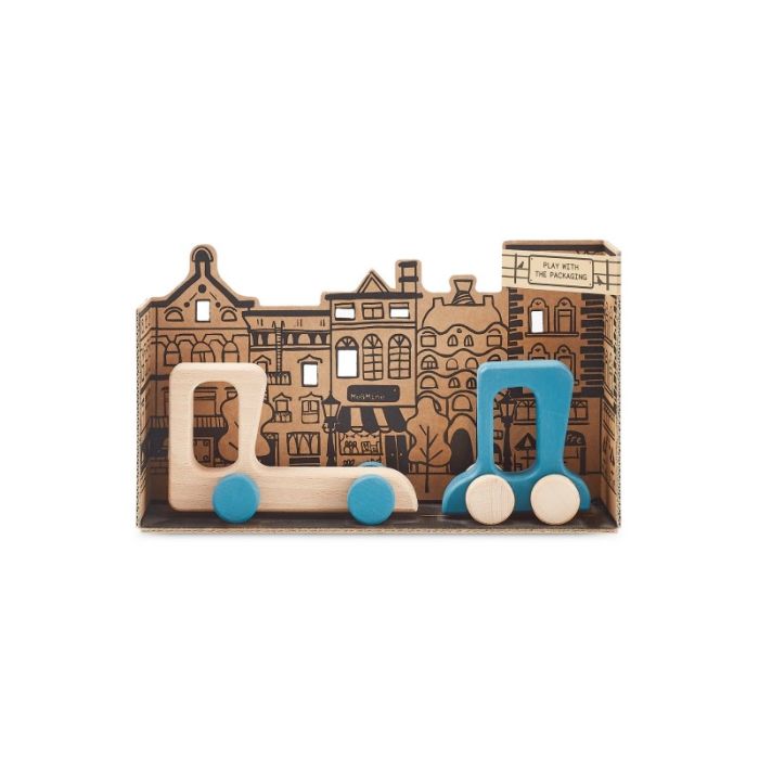 ROAD STORIES - WOODEN VEHICULE BLUE, ME&MINE