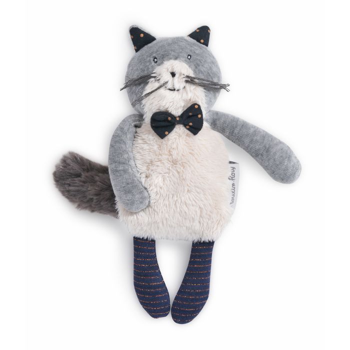 Miniature chat gris clair, Les Moustaches, Moulin Roty