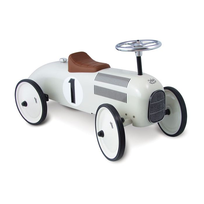 Porteur voiture vintage blanc crème, Premier âge, Vilac