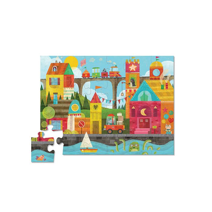 Puzzle 24 pièces Early Learning Shape Town, Crocodile Creek