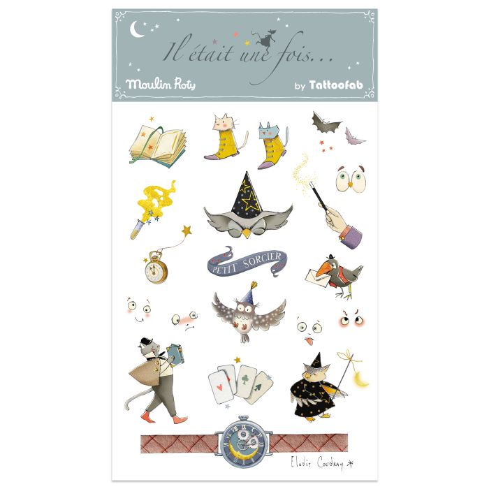 Tatouages petit sorcier, Il était une fois, Moulin Roty