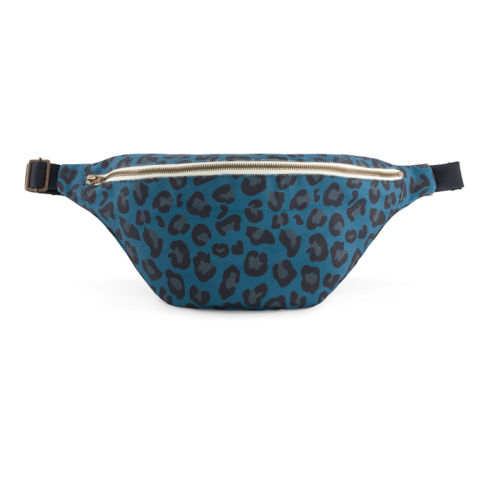 Bauchtasche blau leopard, Rose in April