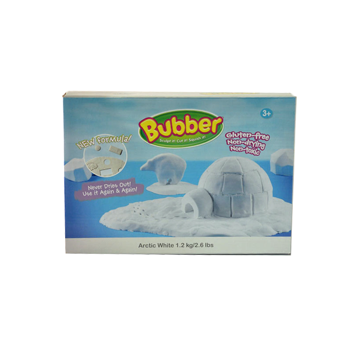 Pâte à modeler magique Bubber : édition blanc immaculé