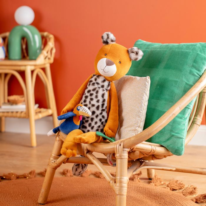 Riesiges Plüschtier Leopard Taïgo, La forêt Mawa, Moulin Roty