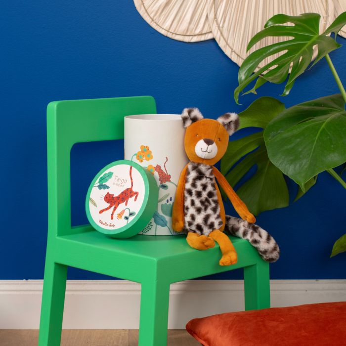 Plüschtier Leopard Taïgo (in Dose), La forêt Mawa, Moulin Roty