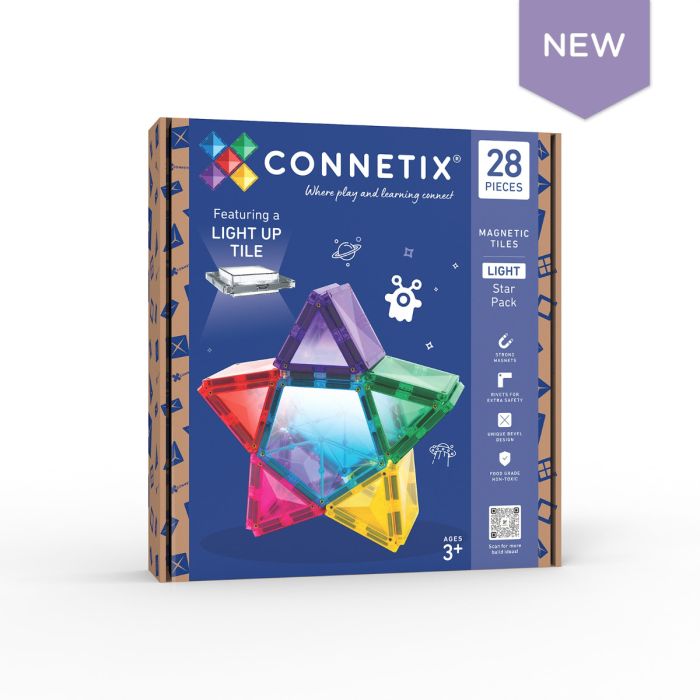 Connetix Light Star Pack 28 pièces, blocs magnétiques