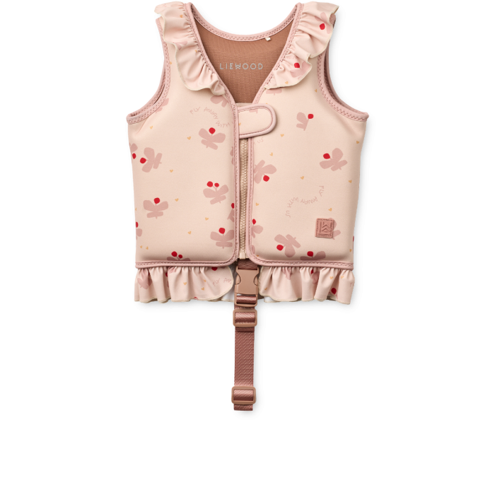 Dove  Swim Vest w Frill,Butterfly/Apple blossom, 19-30kg, LIEWOOD
