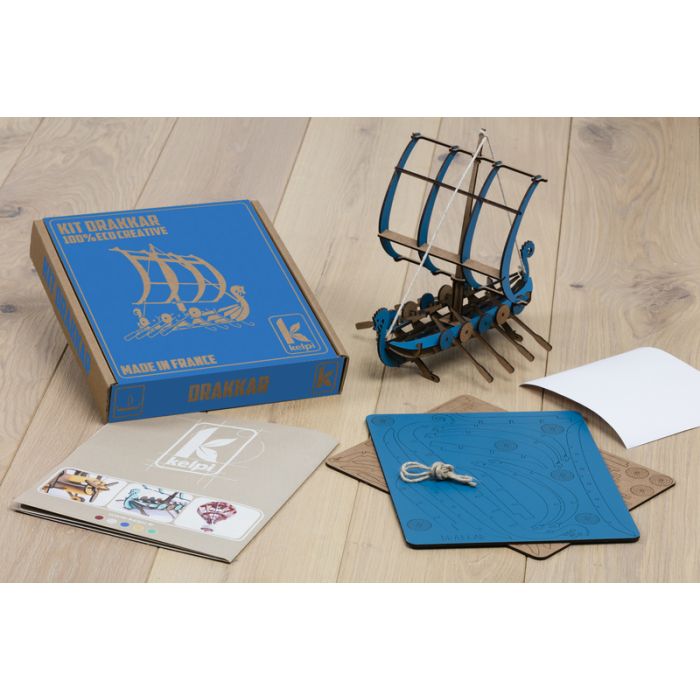 Bastelset Segelschiff, blau, Kelpi