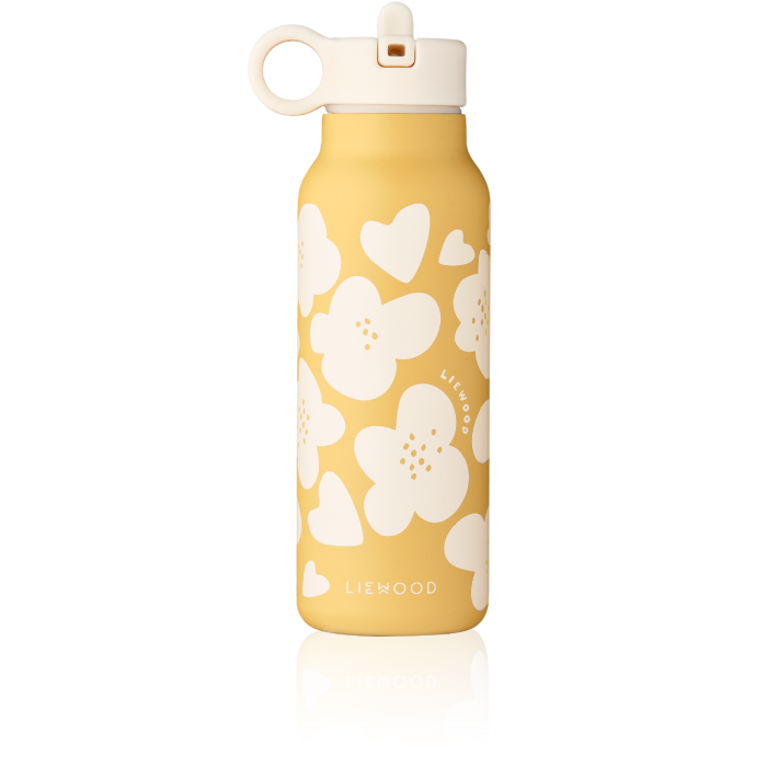 Falk Water Bottle 350 ml,Flower / Lemon yellow,LIEWOOD