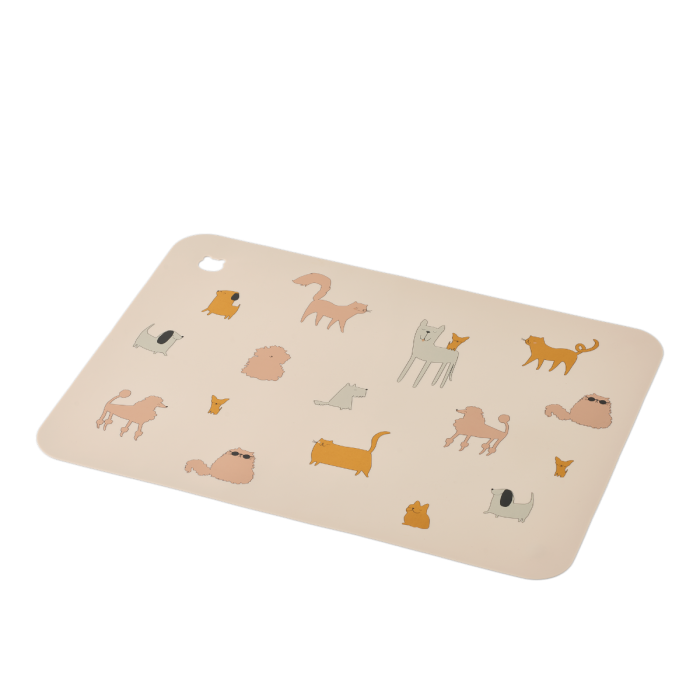 Jude Printed Placemat,Cats and Dogs / Sandy,LIEWOOD