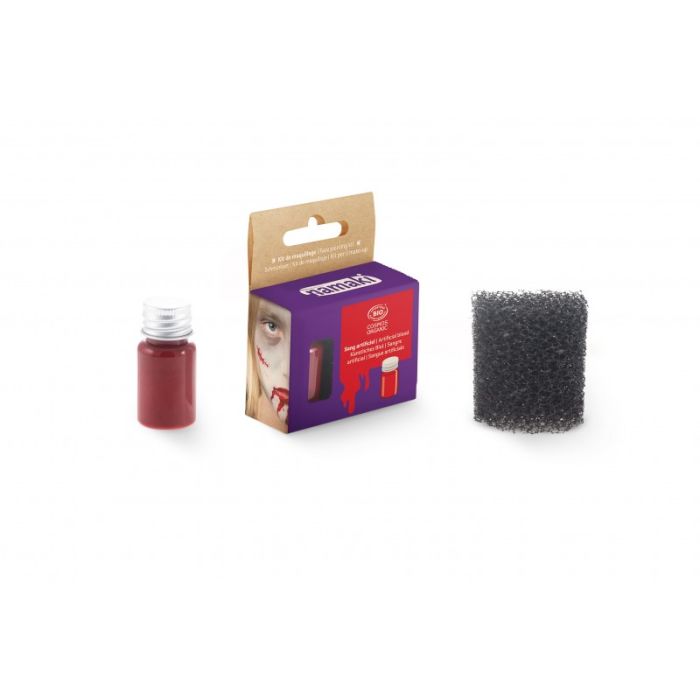 Artificial Blood COSMOS ORGANIC & Special FX sponge Kit, Namaki